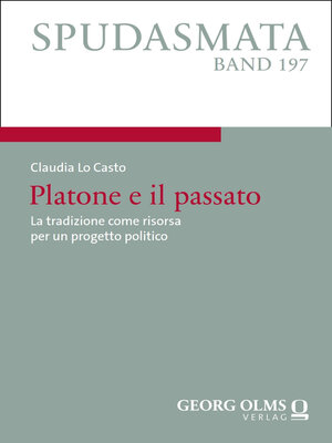 cover image of Platone e il passato